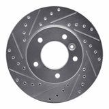 R1 Concepts 1990-1997 Jaguar Vanden Plas Front Left Drilled & Slotted Silver Brake Rotor by R1 Concepts 631-20006L