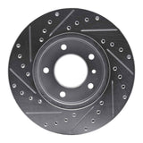 R1 Concepts 1990-1997 Jaguar XJ6 Front Right Drilled & Slotted Silver Brake Rotor by R1 Concepts 631-20006R