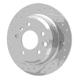 R1 Concepts 1990-1995 Jaguar XJRS Rear Left Drilled & Slotted Silver Brake Rotor by R1 Concepts 631-20007L
