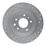 R1 Concepts 1990-1995 Jaguar XJRS Rear Left Drilled & Slotted Silver Brake Rotor by R1 Concepts 631-20007L
