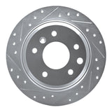 R1 Concepts 1990-1995 Jaguar XJRS Rear Left Drilled & Slotted Silver Brake Rotor by R1 Concepts 631-20007L