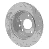 R1 Concepts 1990-1995 Jaguar XJRS Rear Left Drilled & Slotted Silver Brake Rotor by R1 Concepts 631-20007L