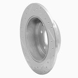 R1 Concepts 1990-1995 Jaguar XJS Rear Right Drilled & Slotted Silver Brake Rotor by R1 Concepts 631-20007R