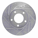 R1 Concepts 1993-1994 Jaguar XJ12 Front Left Drilled & Slotted Silver Brake Rotor by R1 Concepts 631-20008L