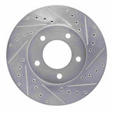 R1 Concepts 1993-1994 Jaguar XJ12 Front Right Drilled & Slotted Silver Brake Rotor by R1 Concepts 631-20008R