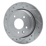R1 Concepts 1995-2006 Jaguar XJ8 Rear Left Drilled & Slotted Silver Brake Rotor by R1 Concepts 631-20009L