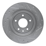 R1 Concepts 1995-2006 Jaguar XJ8 Rear Left Drilled & Slotted Silver Brake Rotor by R1 Concepts 631-20009L