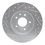 R1 Concepts 1995-2006 Jaguar XKR Rear Right Drilled & Slotted Silver Brake Rotor by R1 Concepts 631-20009R