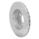 R1 Concepts 1995-2006 Jaguar XKR Rear Right Drilled & Slotted Silver Brake Rotor by R1 Concepts 631-20009R