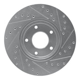 R1 Concepts 1997-2003 Jaguar XJR Front Left Drilled & Slotted Silver Brake Rotor by R1 Concepts 631-20010L