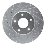 R1 Concepts 1997-2003 Jaguar XJR Front Left Drilled & Slotted Silver Brake Rotor by R1 Concepts 631-20010L