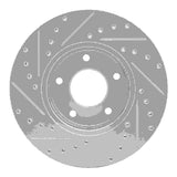 R1 Concepts 1997-2003 Jaguar Vanden Plas Front Right Drilled & Slotted Silver Brake Rotor by R1 Concepts 631-20010R