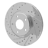 R1 Concepts 1998-2006 Jaguar XK8 Front Left Drilled & Slotted Silver Brake Rotor by R1 Concepts 631-20011L
