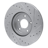 R1 Concepts 1998-2006 Jaguar XK8 Front Left Drilled & Slotted Silver Brake Rotor by R1 Concepts 631-20011L