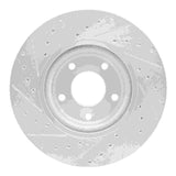 R1 Concepts 1998-2006 Jaguar XK8 Front Right Drilled & Slotted Silver Brake Rotor by R1 Concepts 631-20011R