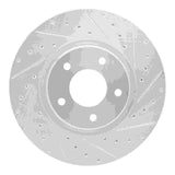 R1 Concepts 1998-2006 Jaguar XK8 Front Right Drilled & Slotted Silver Brake Rotor by R1 Concepts 631-20011R