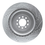 Dynamic Friction 2003-2005 Jaguar Super V8 Front Left Drilled & Slotted Silver Brake Rotor by Dynamic Friction Company 631-20014L