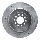 Dynamic Friction 2003-2005 Jaguar Super V8 Front Left Drilled & Slotted Silver Brake Rotor by Dynamic Friction Company 631-20014L