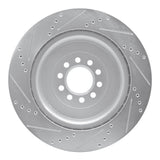 Dynamic Friction 2003-2005 Jaguar Super V8 Front Right Drilled & Slotted Silver Brake Rotor by Dynamic Friction Company 631-20014R
