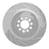 Dynamic Friction 2003-2005 Jaguar Super V8 Front Right Drilled & Slotted Silver Brake Rotor by Dynamic Friction Company 631-20014R