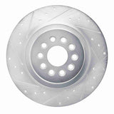 Dynamic Friction 2003-2005 Jaguar XJR Rear Left Drilled & Slotted Silver Brake Rotor by Dynamic Friction Company 631-20015L