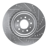 R1 Concepts 2000-2006 Jaguar XKR Front Left Drilled & Slotted Silver Brake Rotor by R1 Concepts 631-20016L