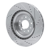 R1 Concepts 2000-2006 Jaguar XKR Front Left Drilled & Slotted Silver Brake Rotor by R1 Concepts 631-20016L