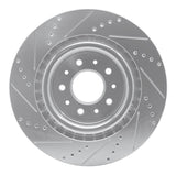 R1 Concepts 2000-2006 Jaguar XJR Front Right Drilled & Slotted Silver Brake Rotor by R1 Concepts 631-20016R