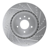 R1 Concepts 2000-2006 Jaguar XJR Rear Left Drilled & Slotted Silver Brake Rotor by R1 Concepts 631-20017L