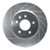 R1 Concepts 2000-2006 Jaguar XJR Rear Left Drilled & Slotted Silver Brake Rotor by R1 Concepts 631-20017L