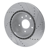 R1 Concepts 2000-2006 Jaguar XJR Rear Left Drilled & Slotted Silver Brake Rotor by R1 Concepts 631-20017L