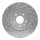 R1 Concepts 2000-2006 Jaguar XJR Rear Right Drilled & Slotted Silver Brake Rotor by R1 Concepts 631-20017R