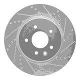 R1 Concepts 2000-2006 Jaguar XJR Rear Right Drilled & Slotted Silver Brake Rotor by R1 Concepts 631-20017R
