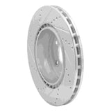 R1 Concepts 2000-2006 Jaguar XJR Rear Right Drilled & Slotted Silver Brake Rotor by R1 Concepts 631-20017R