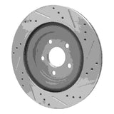 Dynamic Friction 2006-2015 Jaguar XJR Rear Left Drilled & Slotted Silver Brake Rotor by Dynamic Friction Company 631-20018L
