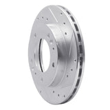 Dynamic Friction 2006-2015 Jaguar XJR Rear Right Drilled & Slotted Silver Brake Rotor by Dynamic Friction Company 631-20018R