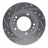 Dynamic Friction 2006-2015 Jaguar XJR Rear Right Drilled & Slotted Silver Brake Rotor by Dynamic Friction Company 631-20018R