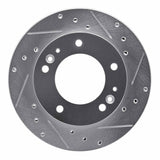 Dynamic Friction 2006-2015 Jaguar XJR Rear Right Drilled & Slotted Silver Brake Rotor by Dynamic Friction Company 631-20018R