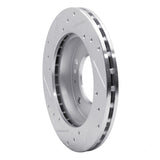 Dynamic Friction 2006-2015 Jaguar XJR Rear Right Drilled & Slotted Silver Brake Rotor by Dynamic Friction Company 631-20018R