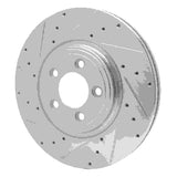 Dynamic Friction 2006-2010 Jaguar XK Front Left Drilled & Slotted Silver Brake Rotor by Dynamic Friction Company 631-20019L
