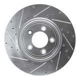 Dynamic Friction 2006-2010 Jaguar XK Front Left Drilled & Slotted Silver Brake Rotor by Dynamic Friction Company 631-20019L