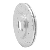 Dynamic Friction 2006-2010 Jaguar XK Front Right Drilled & Slotted Silver Brake Rotor by Dynamic Friction Company 631-20019R