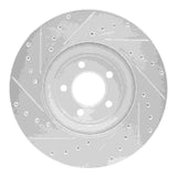 Dynamic Friction 2006-2010 Jaguar XK Front Right Drilled & Slotted Silver Brake Rotor by Dynamic Friction Company 631-20019R
