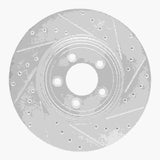 Dynamic Friction 2006-2010 Jaguar XK Front Right Drilled & Slotted Silver Brake Rotor by Dynamic Friction Company 631-20019R
