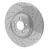 Dynamic Friction 2006-2021 Jaguar XF Front Right Drilled & Slotted Silver Brake Rotor by Dynamic Friction Company 631-20020R