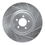 Dynamic Friction 2006-2021 Jaguar XF Front Right Drilled & Slotted Silver Brake Rotor by Dynamic Friction Company 631-20020R