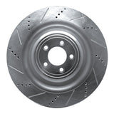 Dynamic Friction 2008-2009 Jaguar XKR Right Front Drilled & Slotted Silver Brake Rotor by Dynamic Friction Company 631-20021D
