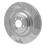 Dynamic Friction 2008-2009 Jaguar XKR Left Front Drilled & Slotted Silver Brake Rotor by Dynamic Friction Company 631-20022D