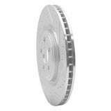 Dynamic Friction 2008-2009 Jaguar XKR Left Rear Drilled & Slotted Silver Brake Rotor by Dynamic Friction Company 631-20024D