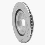 Dynamic Friction 2008-2009 Jaguar XKR Left Rear Drilled & Slotted Silver Brake Rotor by Dynamic Friction Company 631-20024D